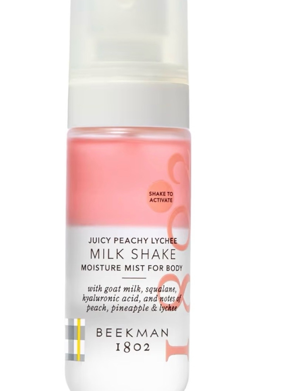 Beekman 1802 Juicy Peachy Lychee Milk Shake Moisture Mist - Pink and White